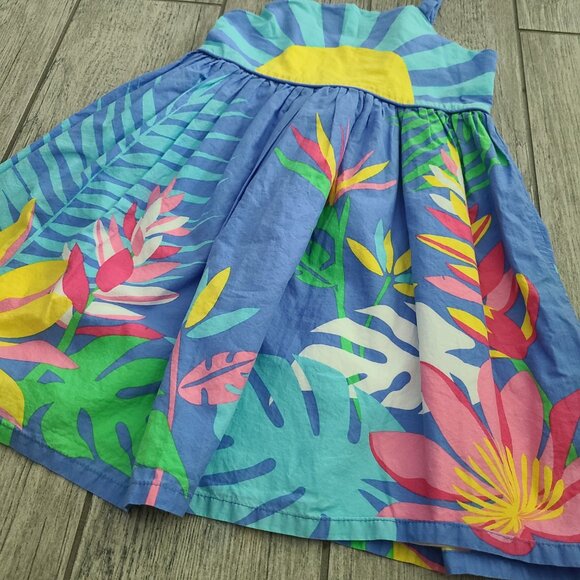 Shrinking Violet toddler girls blue sun Tropical Sundress Size 5T - Picture 6 of 11